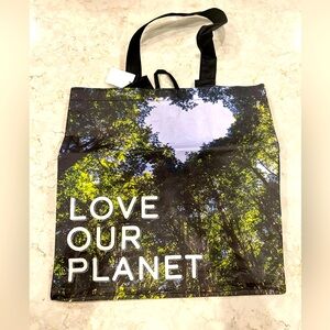 ECO shopping bag reusable grocery tote foldable SAVE OU PLANET New NWT